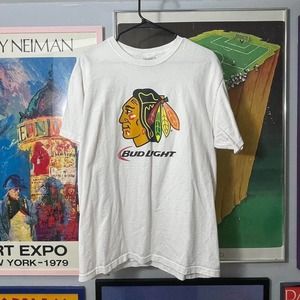 Vintage Chicago Blackhawks Budlight Tee - SIZE XL